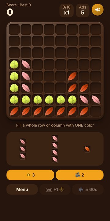Tickstone Autumn theme, Color mode