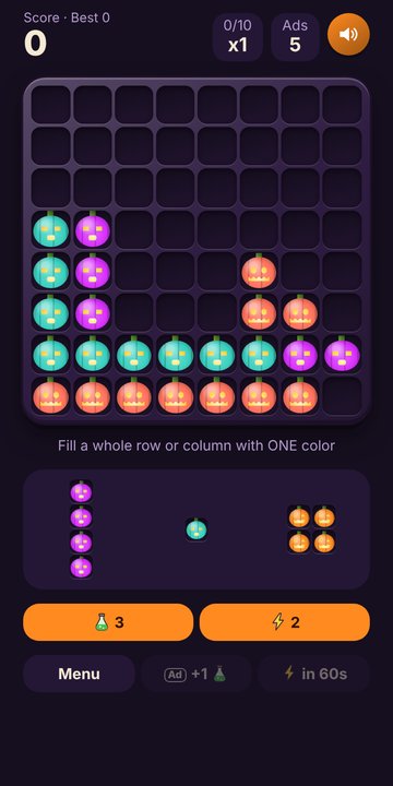 Tickstone Halloween theme, Color mode