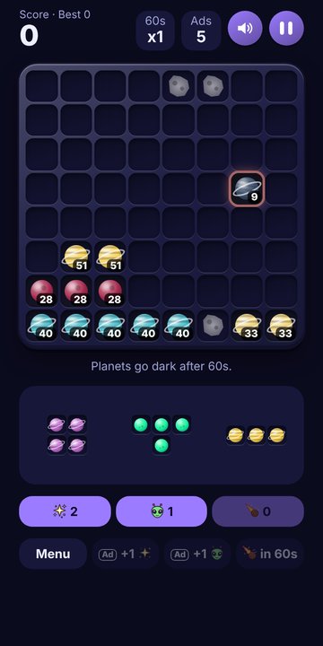 Tickstone Space theme board